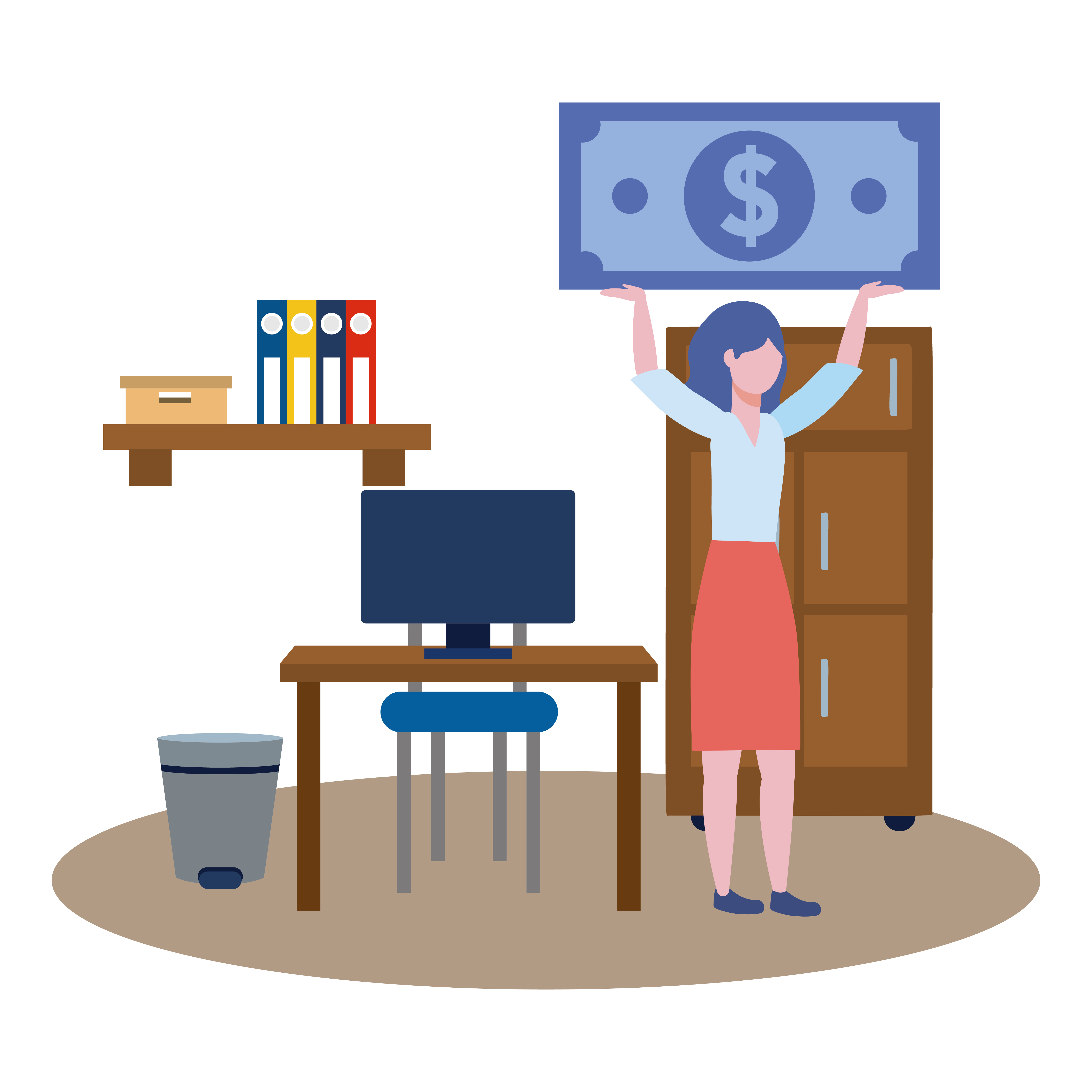 Businesswoman avatar cartoon design vector illustrator